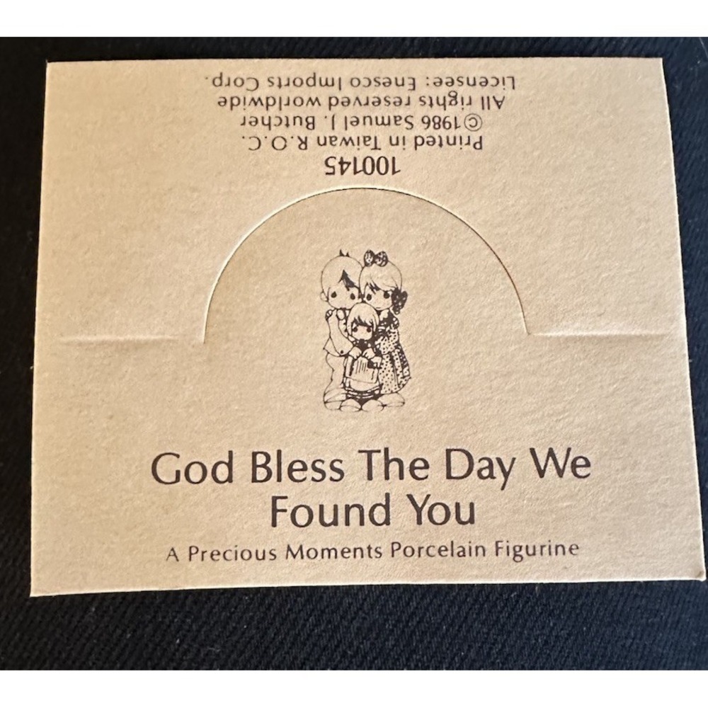 Precious Moments 100153 God Bless The Day We Found You Boy Adoption Box Tag Card - Picture 8 of 8
